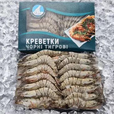 Креветка Черная Тигровая, Целая, 31/40 шт/кг, 1кг